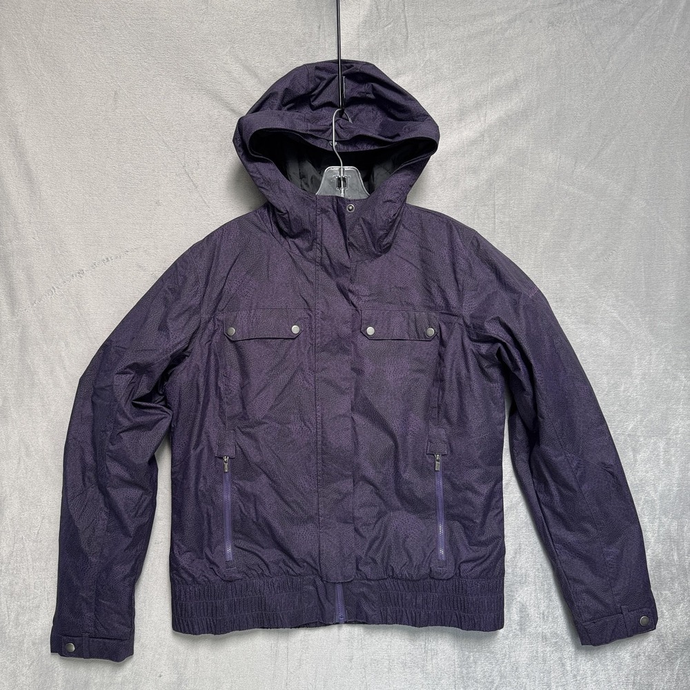 Columbia Jacket Womens Large Purple Omni-Shield Hooded Insulated Ski Anorak
